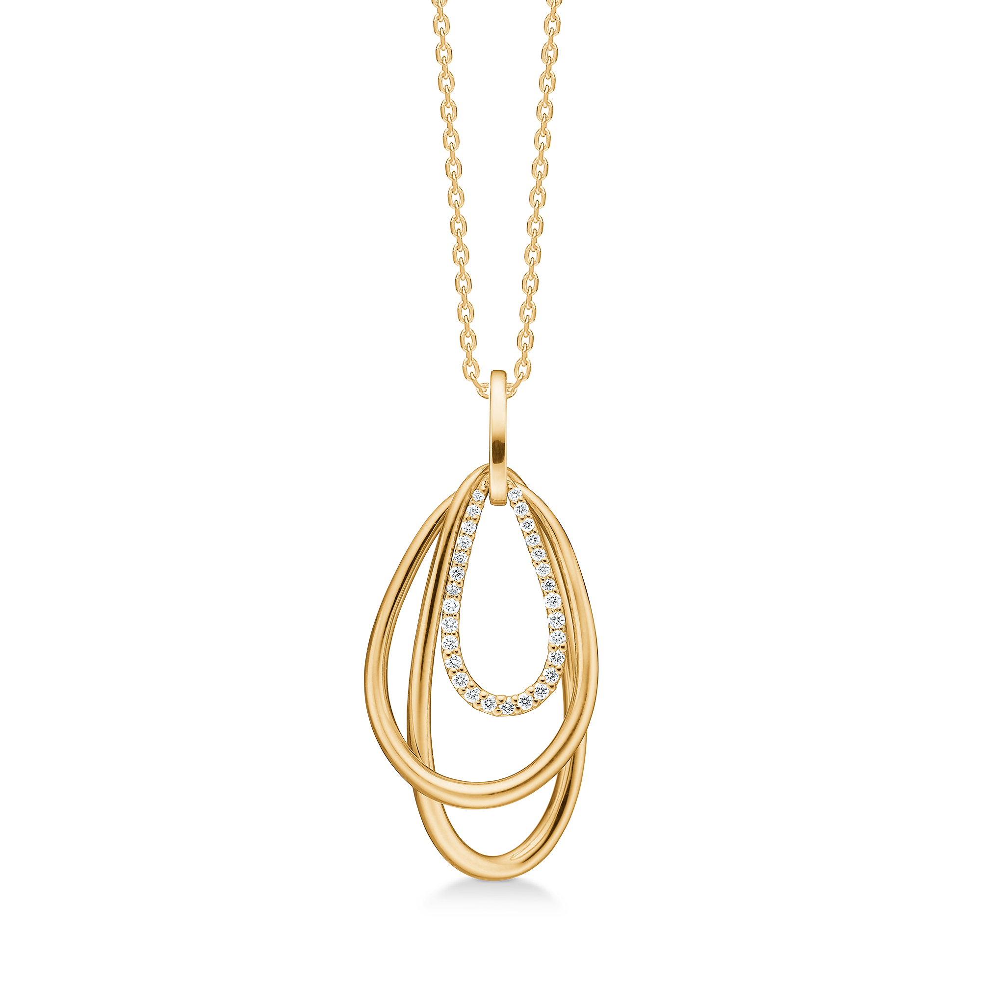 Mads Z Fabienne Vedhæng i 14 Karat Guld og Diamanter