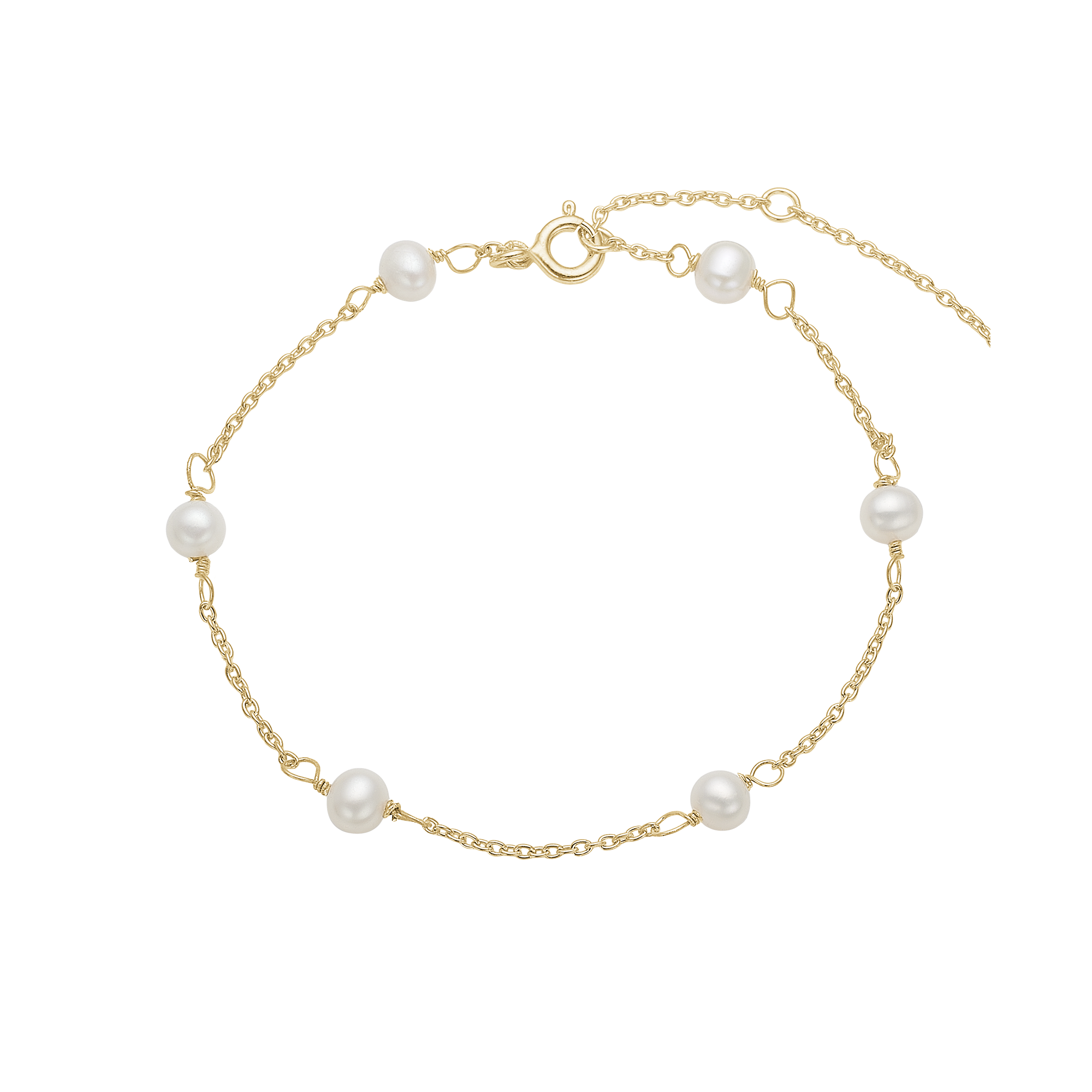Aagaard – Elegant 8 Karat Guld Armbånd med Ferskvandsperler