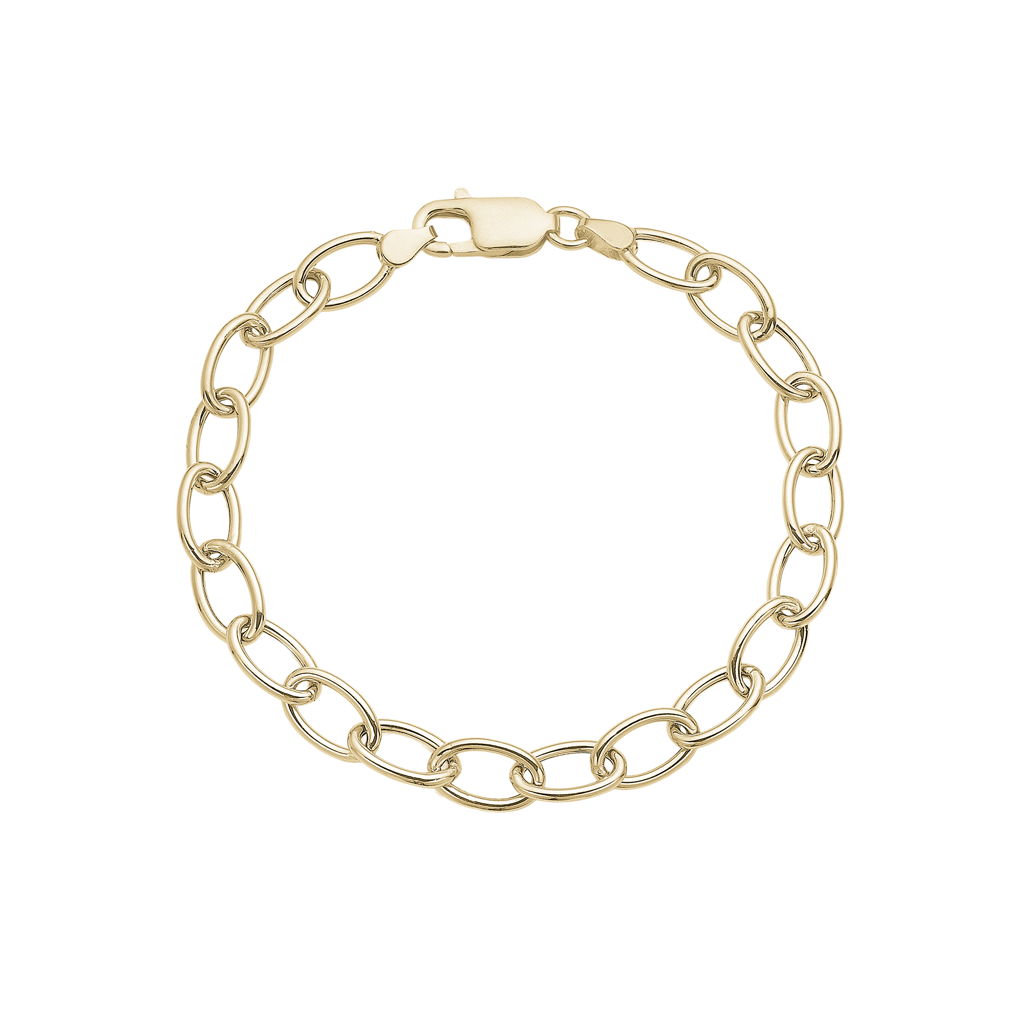 Aagaard – Forgyldt sølv armbånd med ovale led – Tilbud!