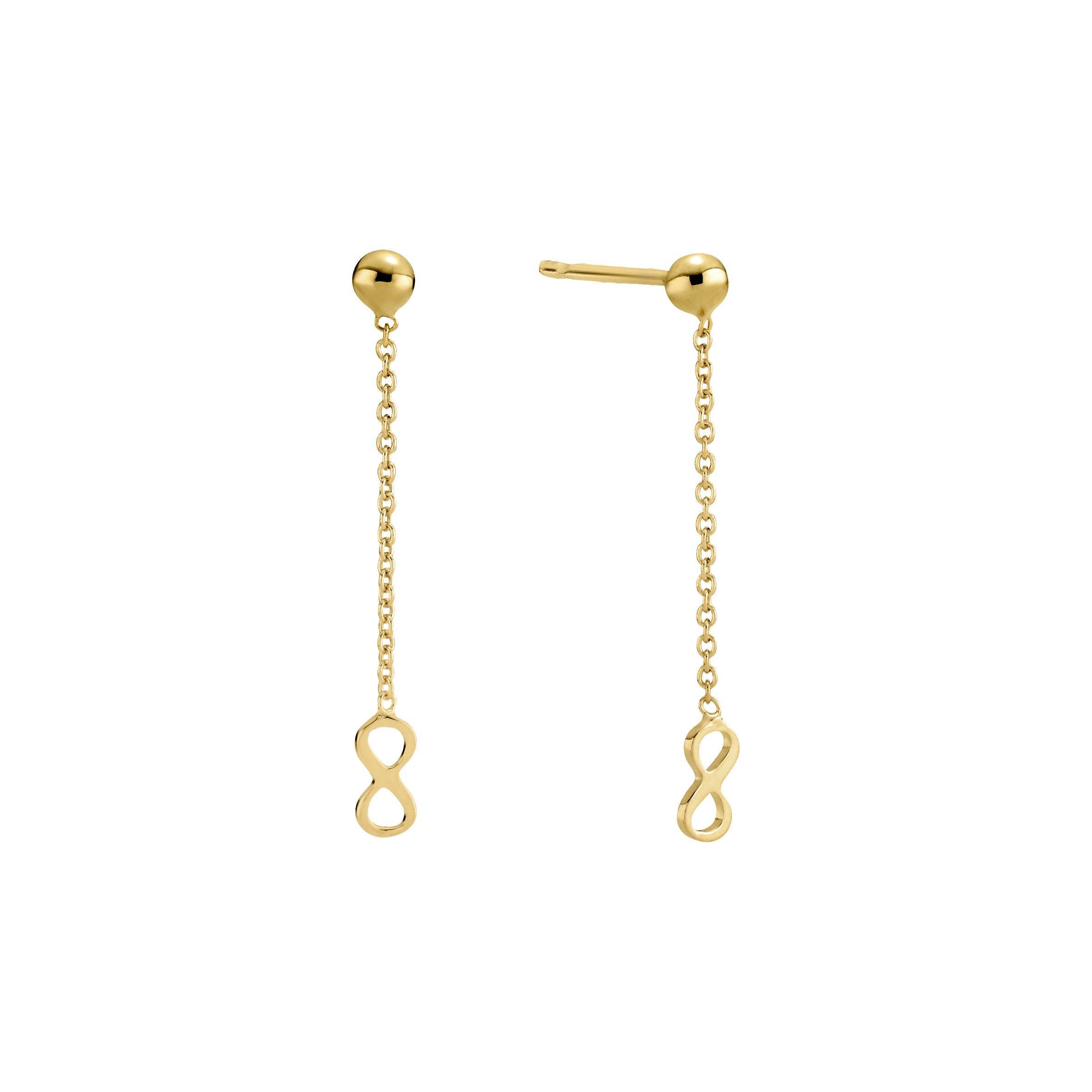 Lund Copenhagen – 8 Karat Guld Uendeligheds Ørehængere