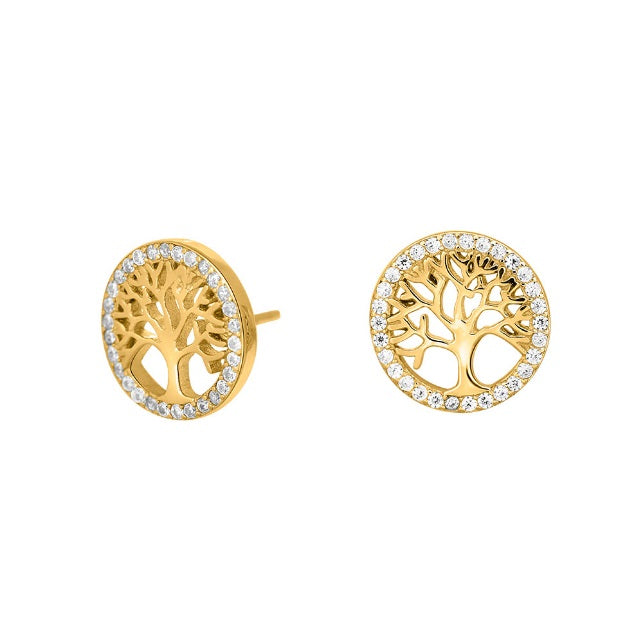 Joanli Nor – Forgyldte sølv ørestikker med livets træ