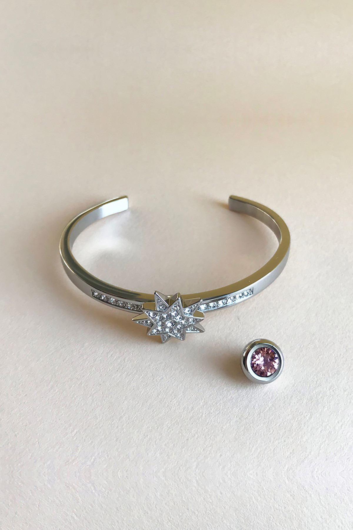 Dyrberg/Kern Sølv Armbåndsset med Krystaller og Toppings