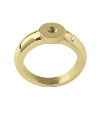 Dyrberg/Kern Guld Ring med Swarovski Krystal – Glamour og Stil