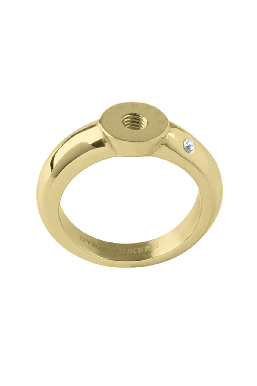Dyrberg/Kern Guld Ring med Swarovski Krystal – Glamour og Stil