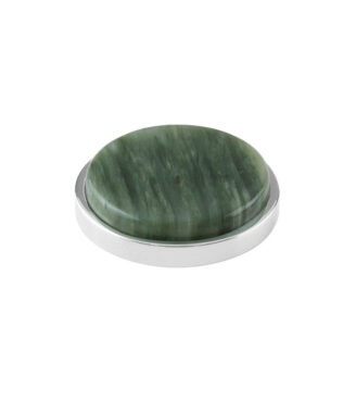 Dyrberg/Kern Sølv Topping med Grøn Jade – Elegant Smykkeaccessory