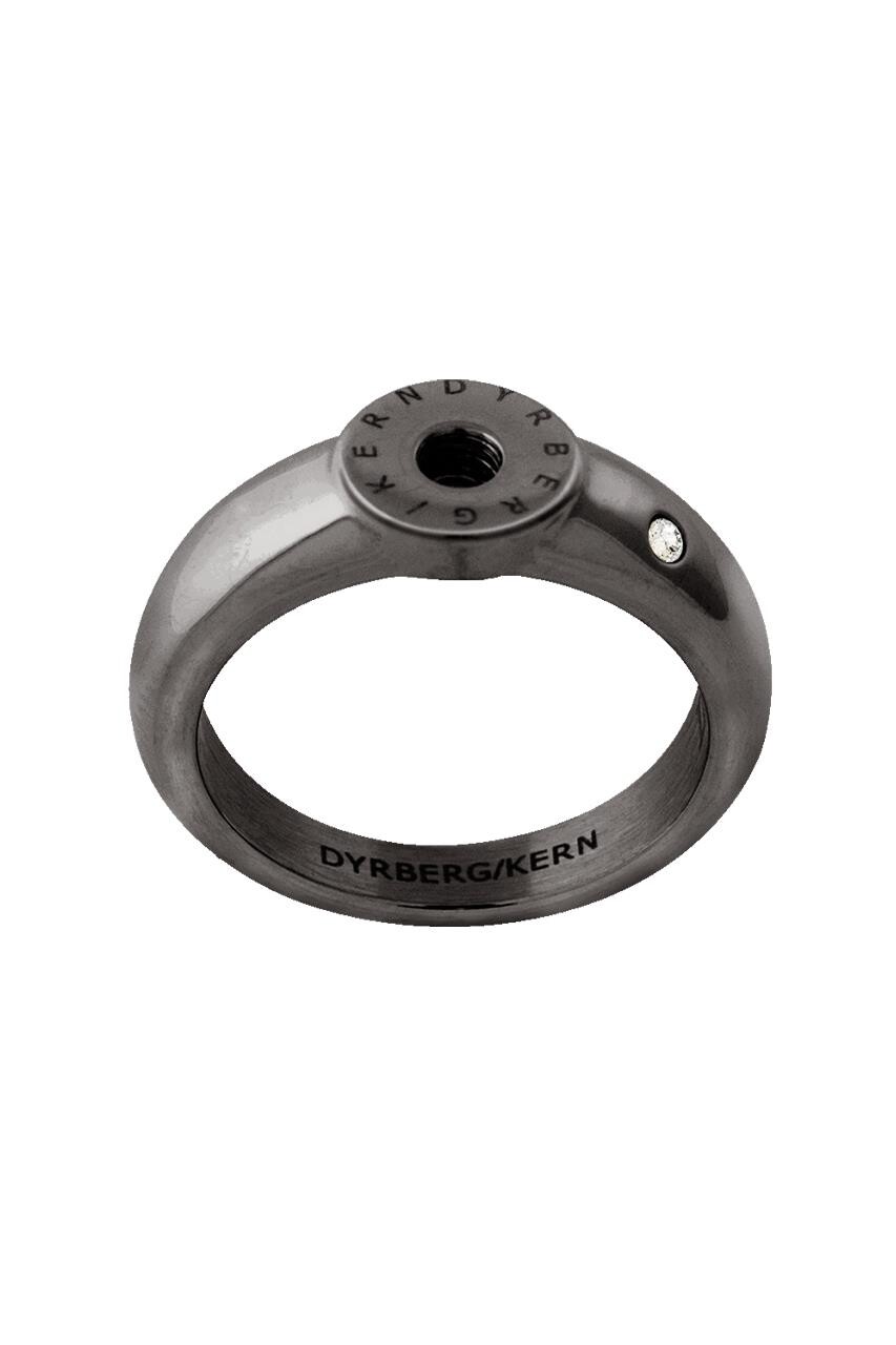 Dyrberg/Kern Ring med Krystal - Elegant Metaldesign