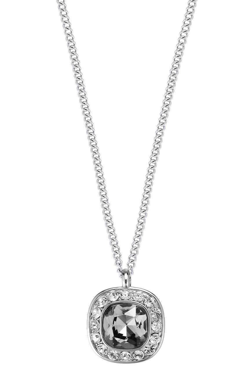 Dyrberg/Kern Kelly Sølv Halskæde med Krystalvedhæng - Black Friday!