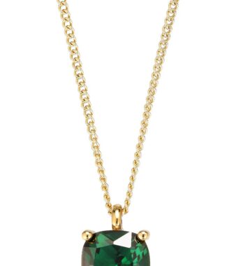 Dyrberg/Kern Manny Halskæde i Guld med Grøn Krystal