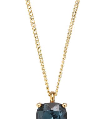 Dyrberg/Kern Manny Guld Halskæde med Krystalvedhæng - Glamour!