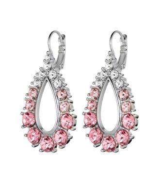 Dyrberg/Kern Zanetta Sølvøreringe med Lys Rosa Krystaller