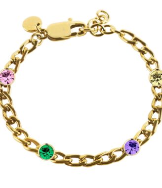 Dyrberg/Kern Livia Guldarmbånd med Glamourøse Krystaller