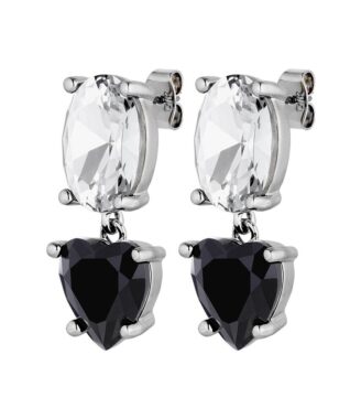 Dyrberg/Kern Anett Øreringe med Krystaller i Sølv - Glamour!