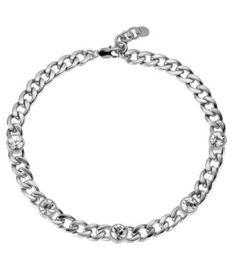 Dyrberg/Kern Angelina Sølv Halskæde med Krystaller - Udsalg!