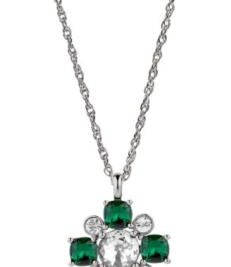 Dyrberg/Kern Sassi Sølv Halskæde med Farverige Krystaller