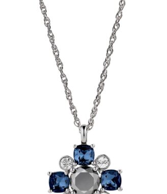 Dyrberg/Kern Sassi Sølv Halskæde med Farverige Krystaller