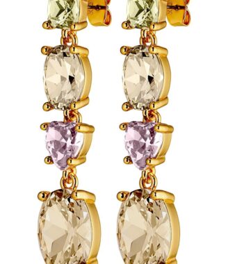 Carmen Guldøreringe med Krystaller - Elegant og Funklende