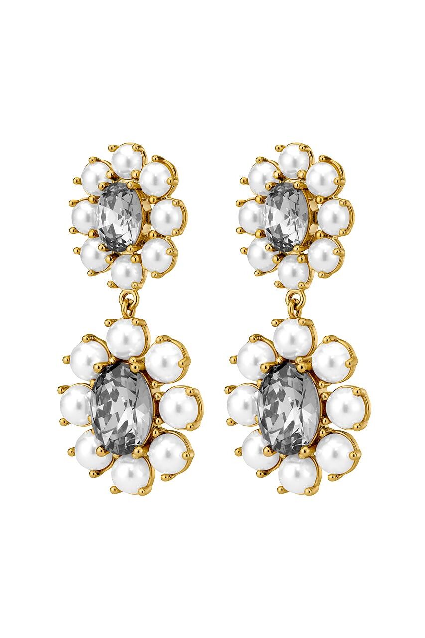 Dyrberg/Kern Lina Øreringe i Guld med Krystalglas