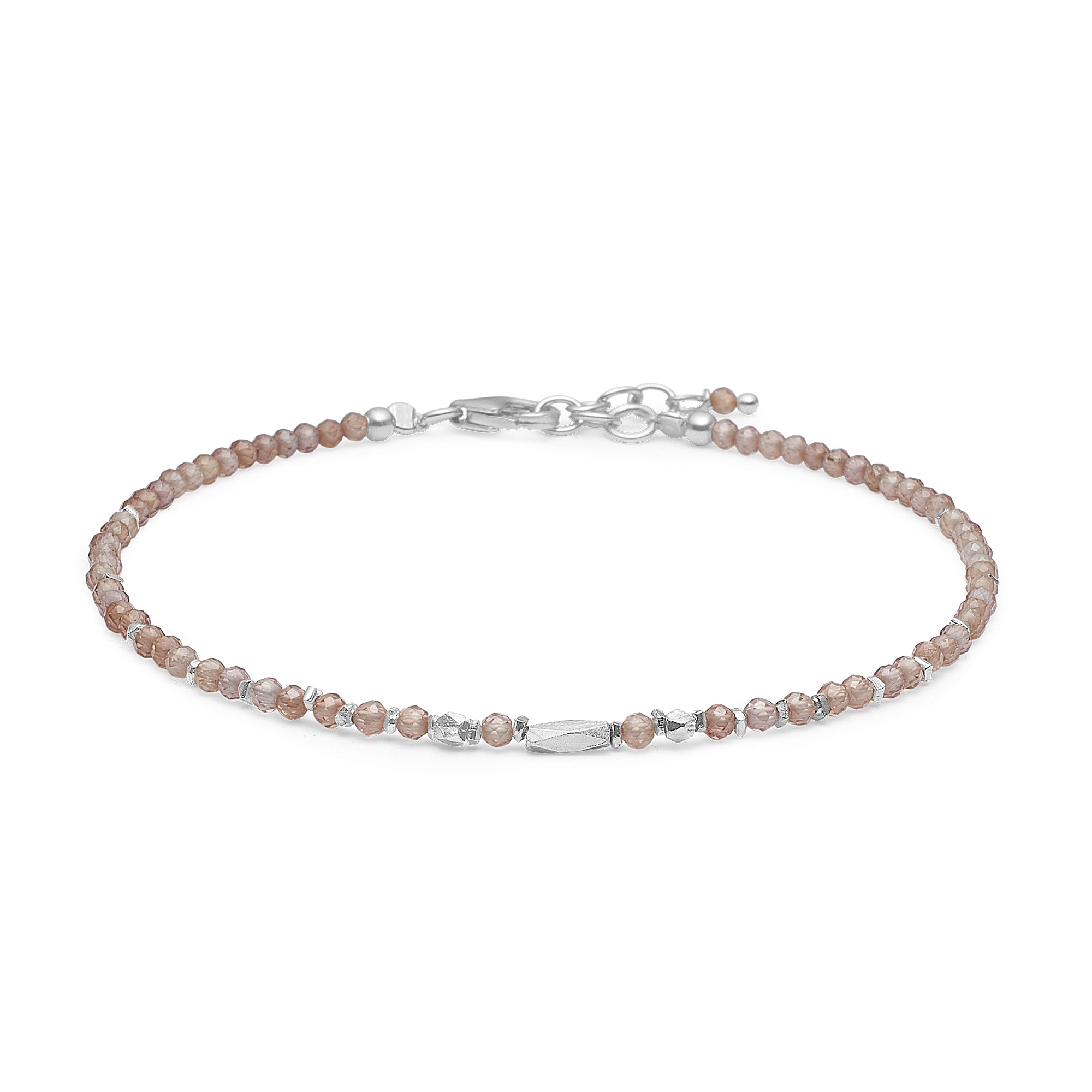 Elegant armbånd med Hyrasintkvarts og sølv - Must-have!