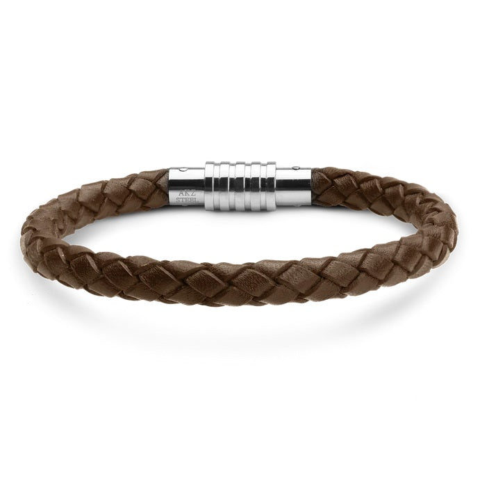 Aagaard - Herre armbånd i brunt læder - Perfekt gave til far