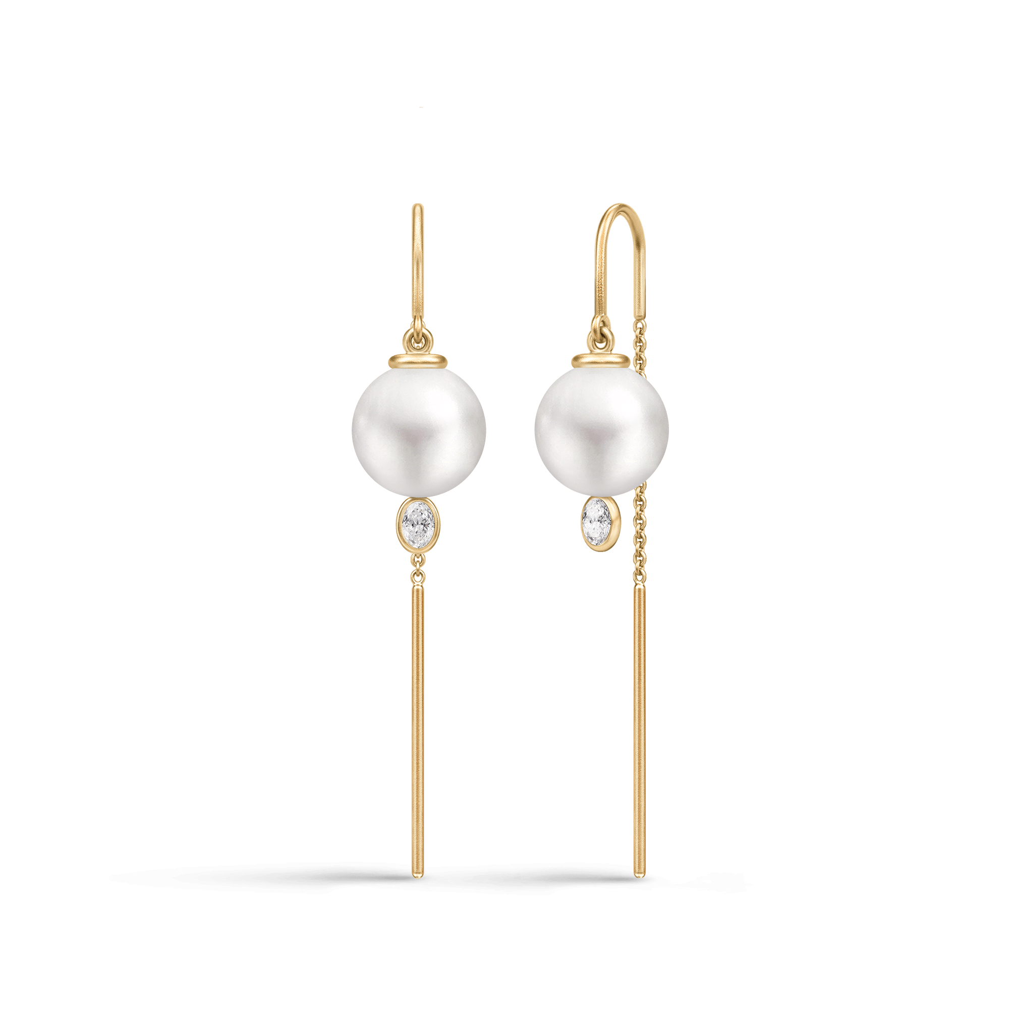 Ariel Øreringe med Hvide Perler – Elegance i Magisk Stil!