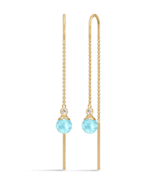 Isblå Berry Chain Øreringe med Zirconia – Fantastisk Tilbud!