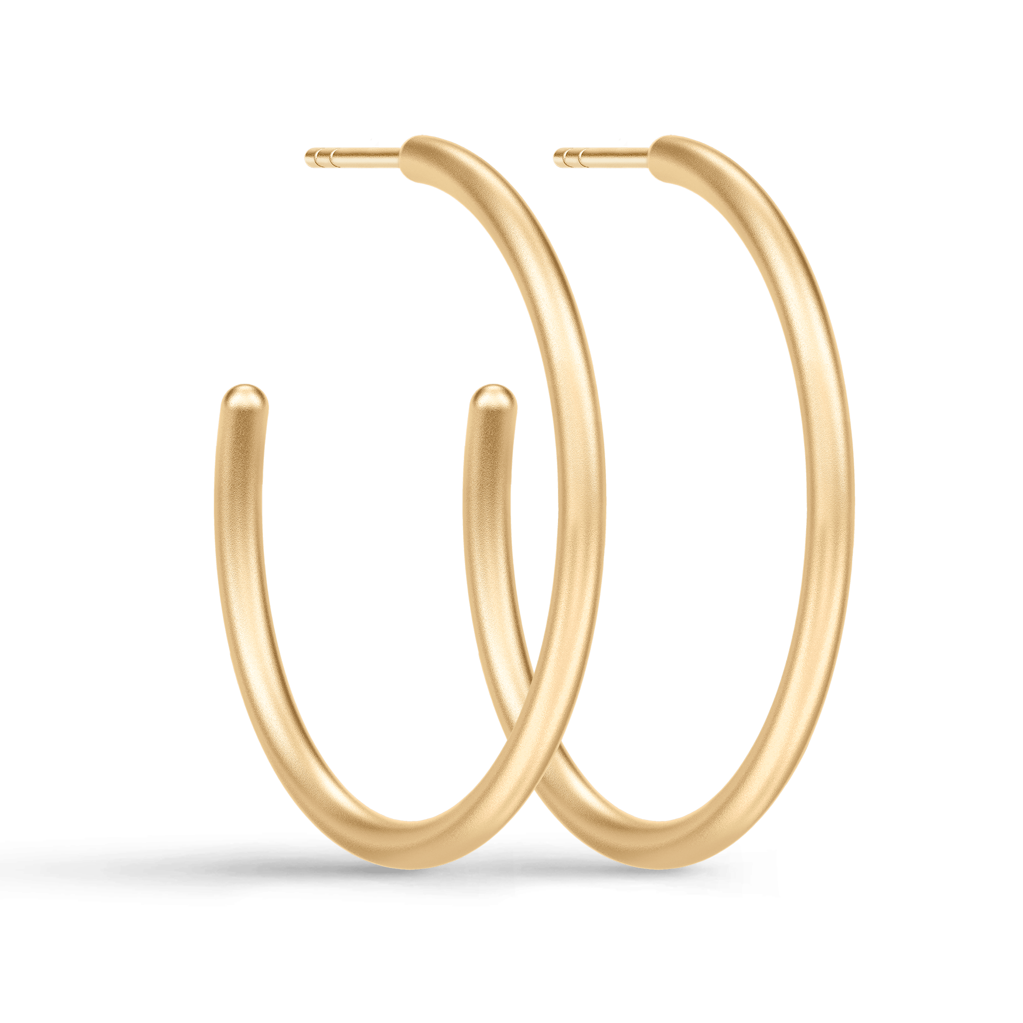 Klassiske Hoop øreringe i 22 karat forgyldt sølv