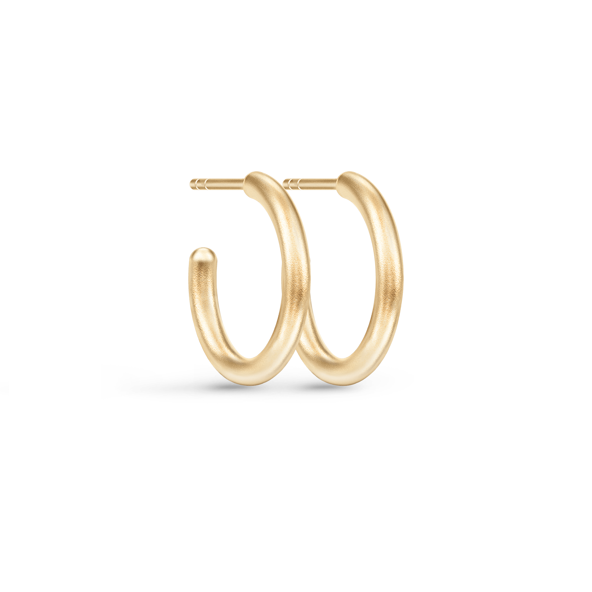 Klassiske medium hoop øreringe i 22 karat forgyldt sølv