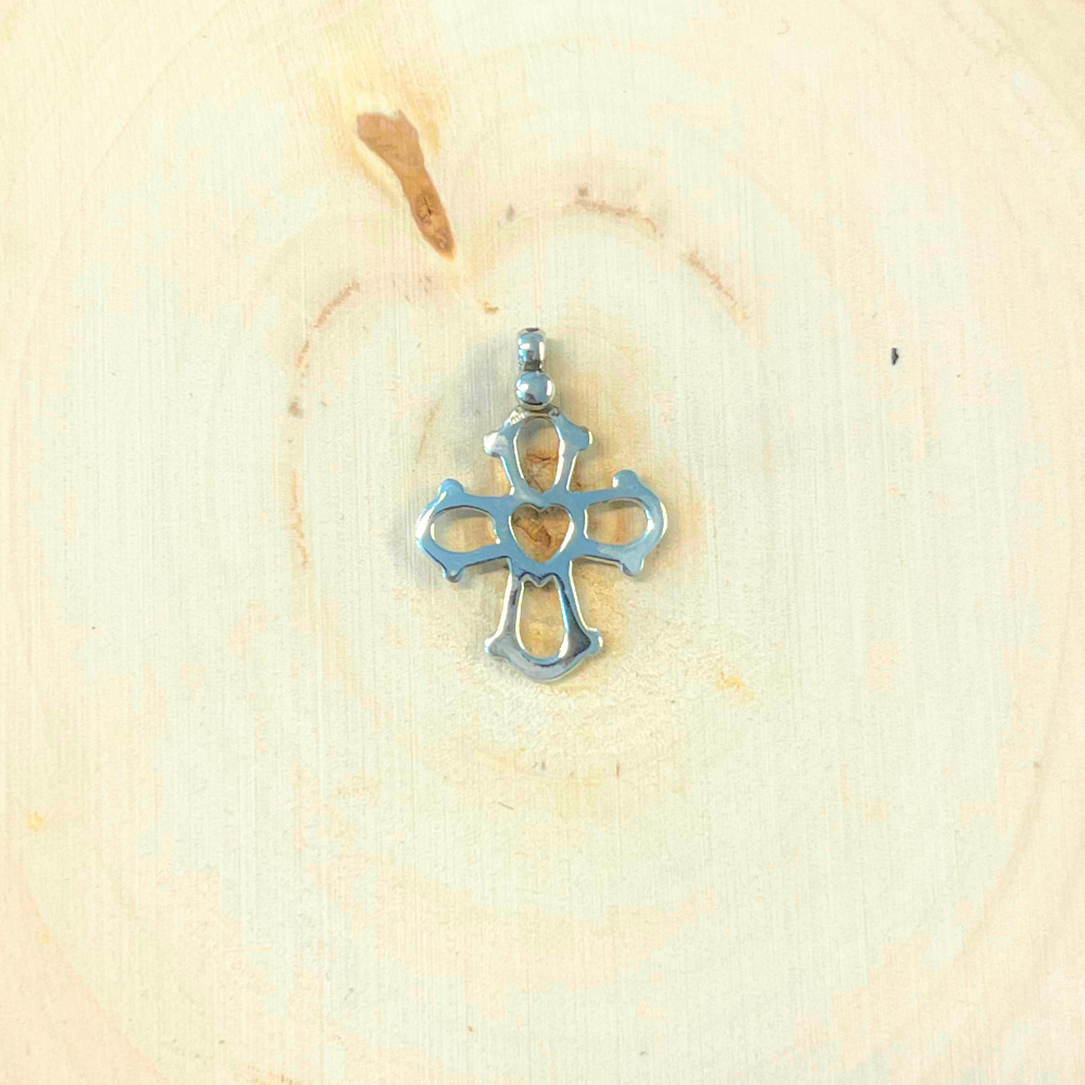 Klaus Gønget - Sølv Dagmarkors med Hjerte, 17x15mm