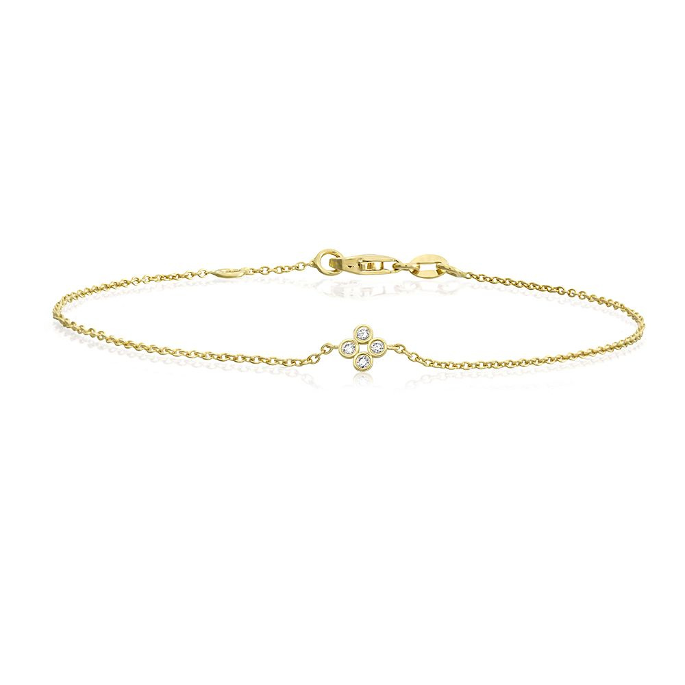 Elegant 14 Karat Guld Armbånd med Diamanter – Udsalg!