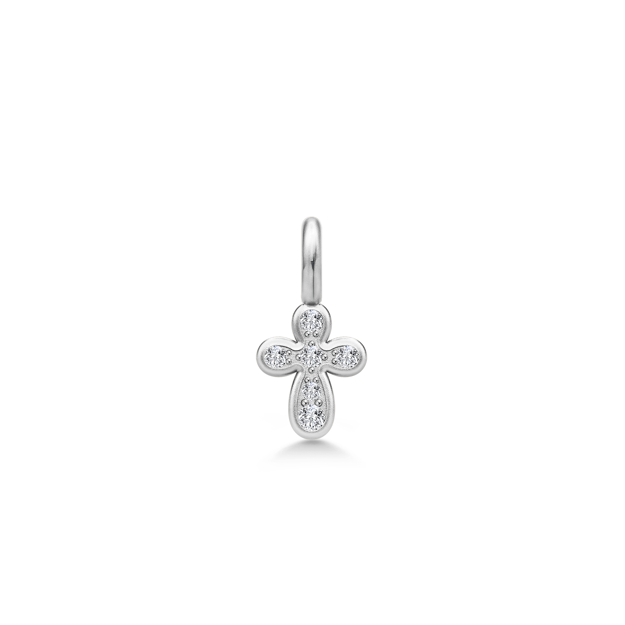 Elegant Liv Pendant i Satinrhodineret Sølv med Zirkonia