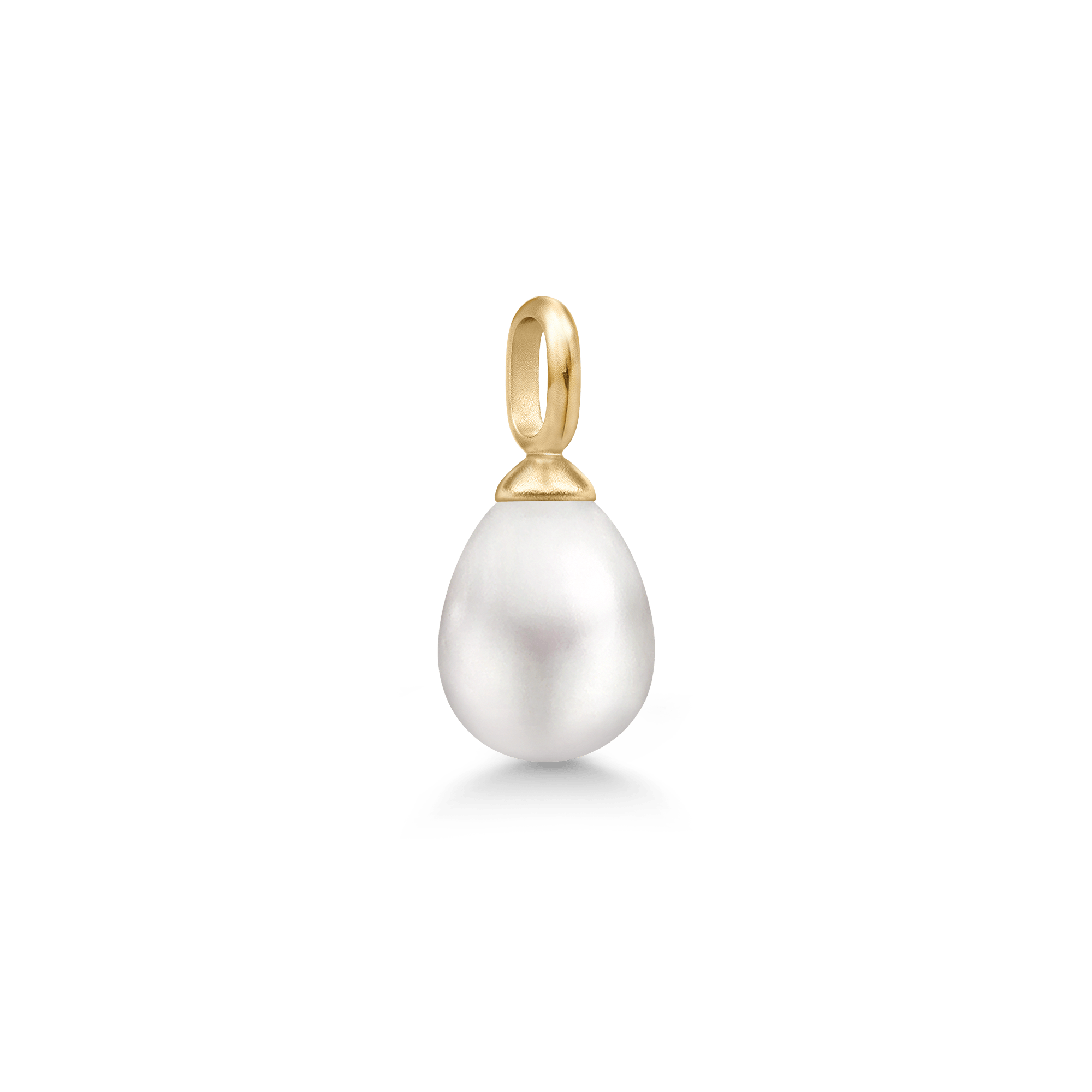 Afrodite Vedhæng med Hvid Perle i Forgyldt Sølv - Elegant Smykke