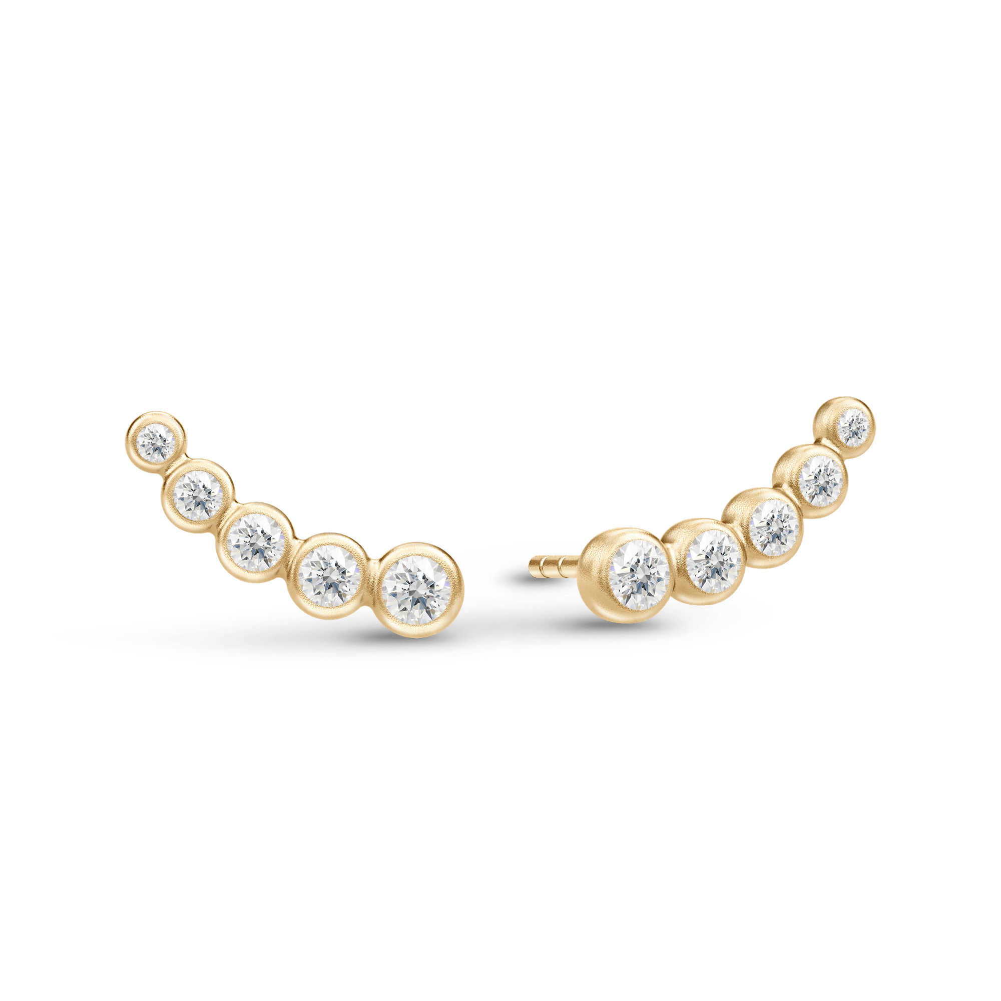 Elegante Grace Øreringe i Forgyldt Sølv med Zirkoner