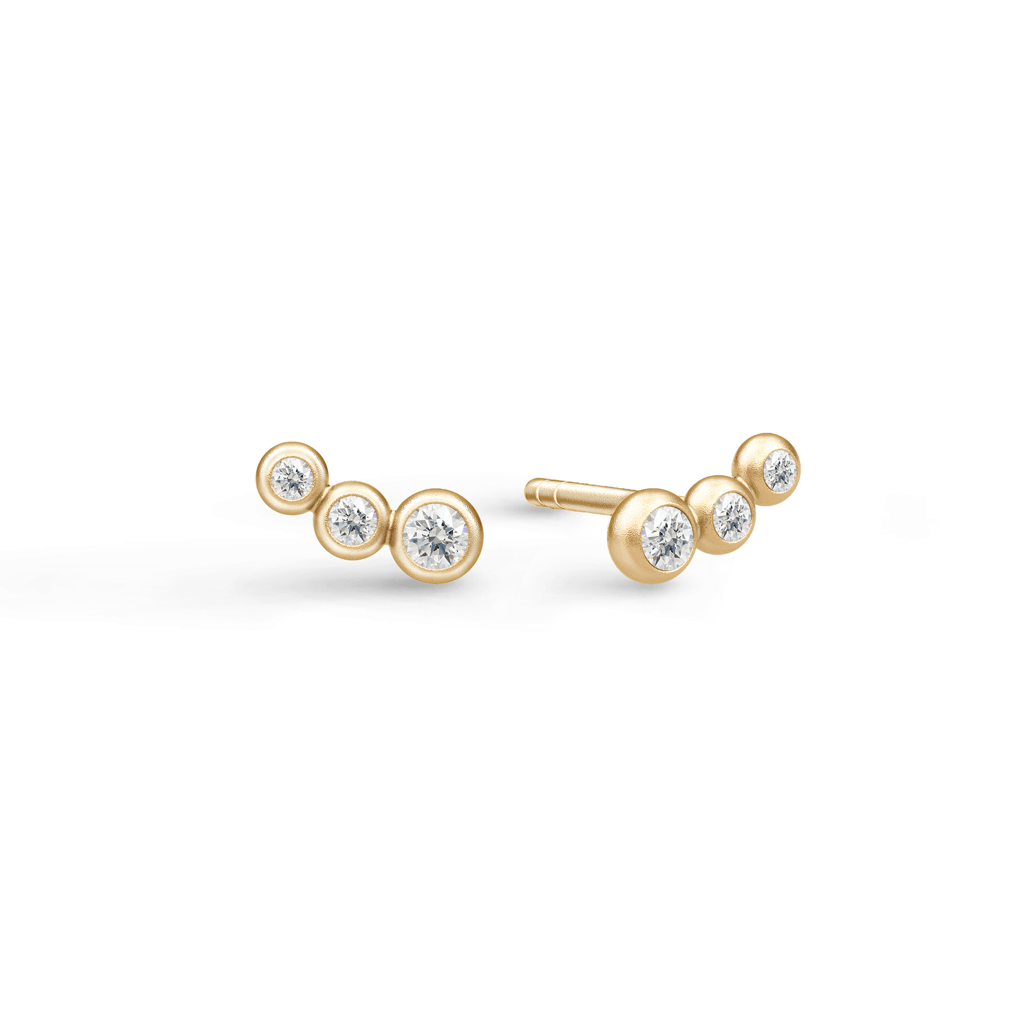 Etcetera Øreringe Clear Finesse i 22K Forgyldt Sølv