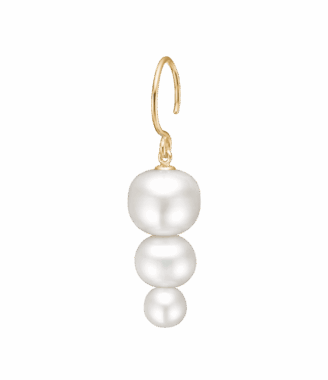 Eden Ørering med Hvide Perler – Eksklusiv Elegance!