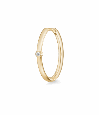 Elegant Guld Hoops med Diamant – Uundgåeligt Smykke