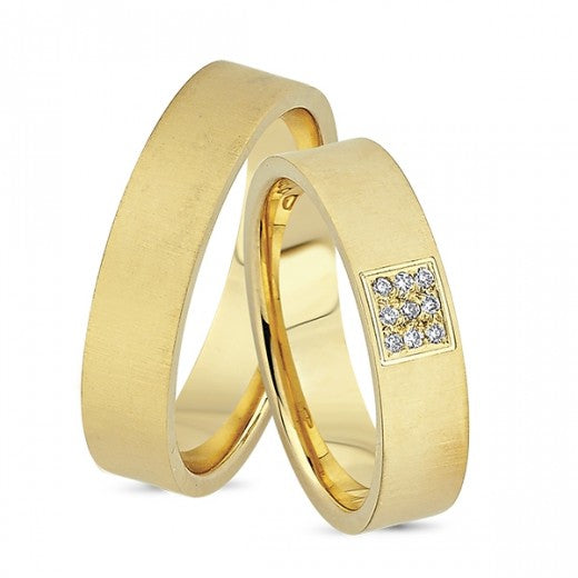Eksklusive Nuran Vielsesringe i 14 Karat Guld – Elegance