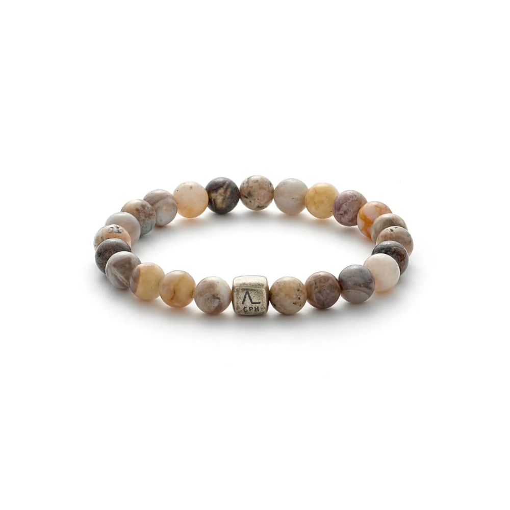 Alexander Lynggaard - Armbånd med Bambus Agat i Jordtoner