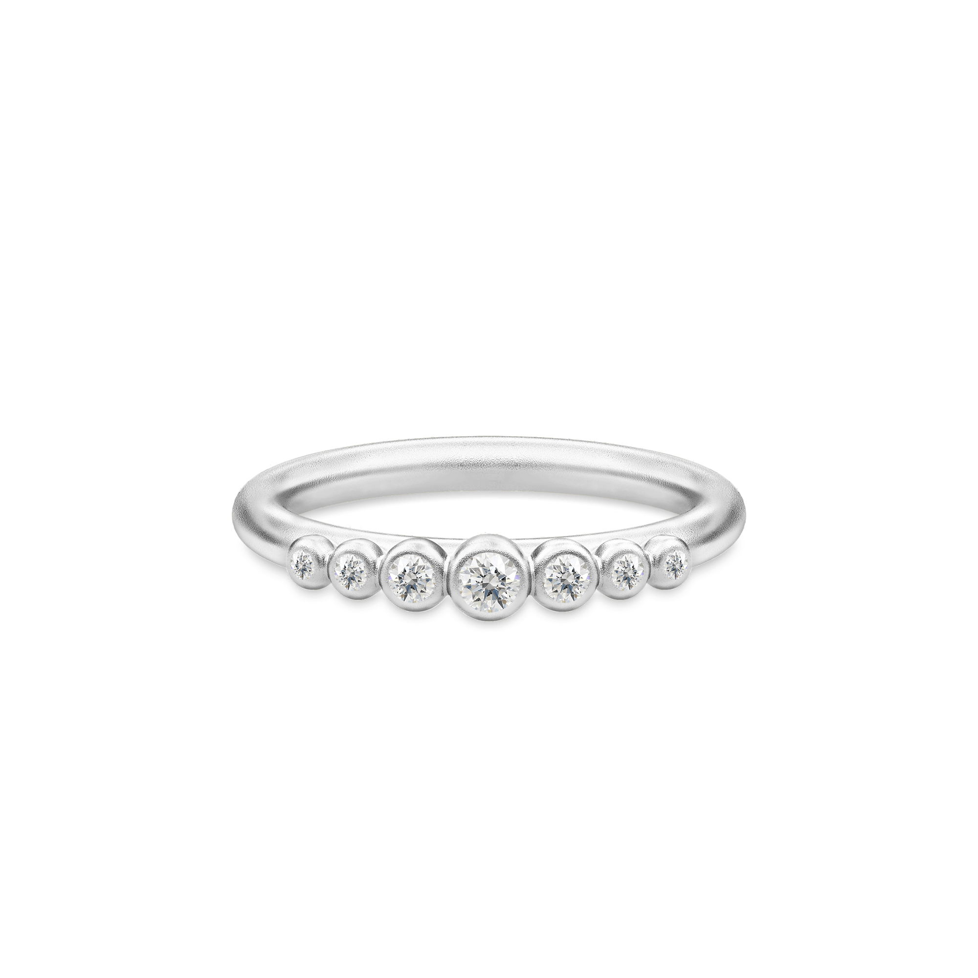 Grace Ring – Elegant ring i satinrhodineret sølv med zirkonia