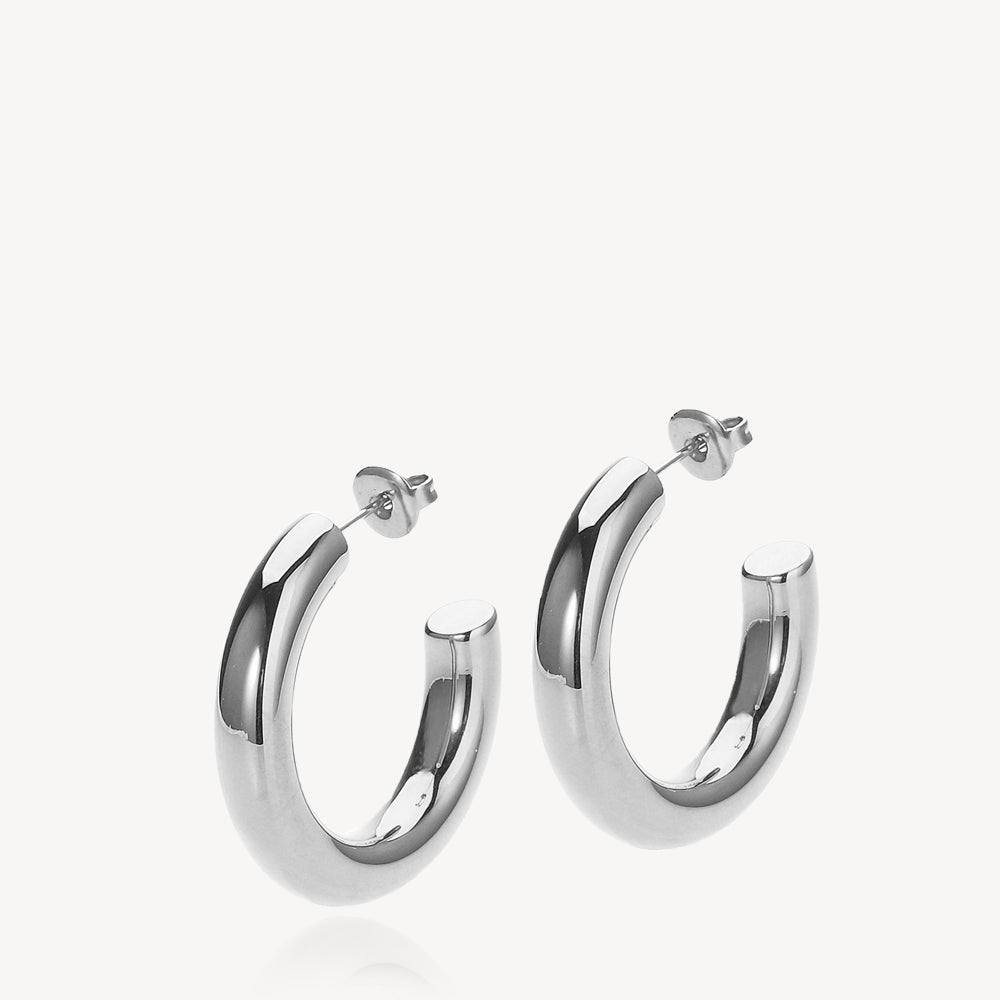 Aura Hoops Medium Øreringe i Rustfrit Stål – Fantastisk Tilbud!