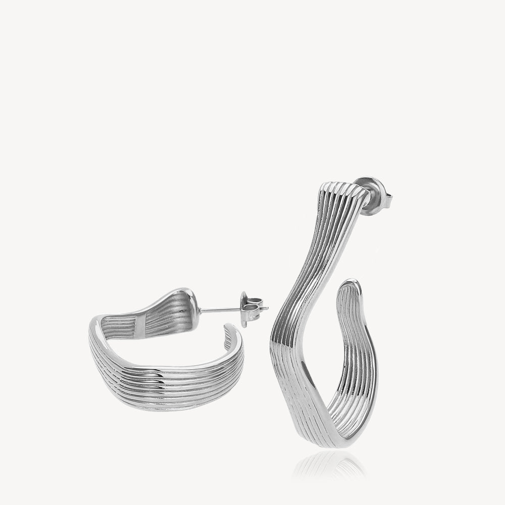 Silke x Sistie 2nd – Store Kreoler i Rustfrit Stål på Tilbud