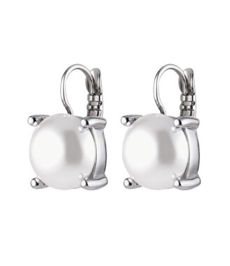 Dyrberg/Kern Agneta Sølvøreringe med Hvid Perle – Elegant Design