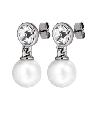 Dyrberg/Kern Naomi Øreringe med Krystal og Perle - Stilfuld Elegance
