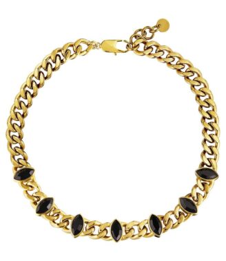 Dyrberg/Kern Punica Halskæde i Guld - Rock'n'Roll Stil